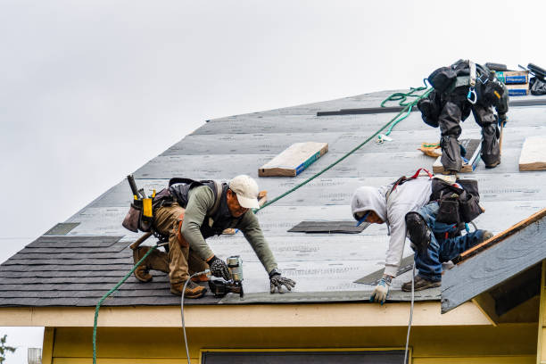 Professional Gutter Installation technician working in Roselle Park, NJ